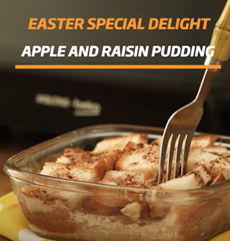 How to Make Apple Raisin Pudding in Microwave
